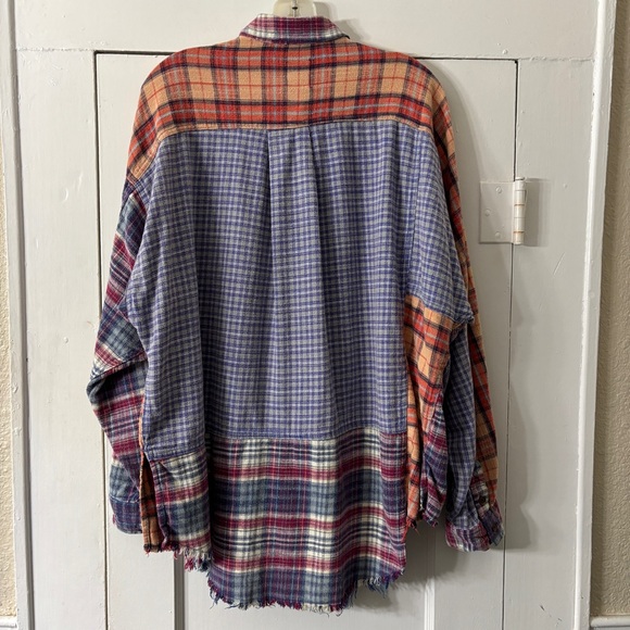 BDG Multicolor Plaid Patchwork Shirt - Picture 4 of 14